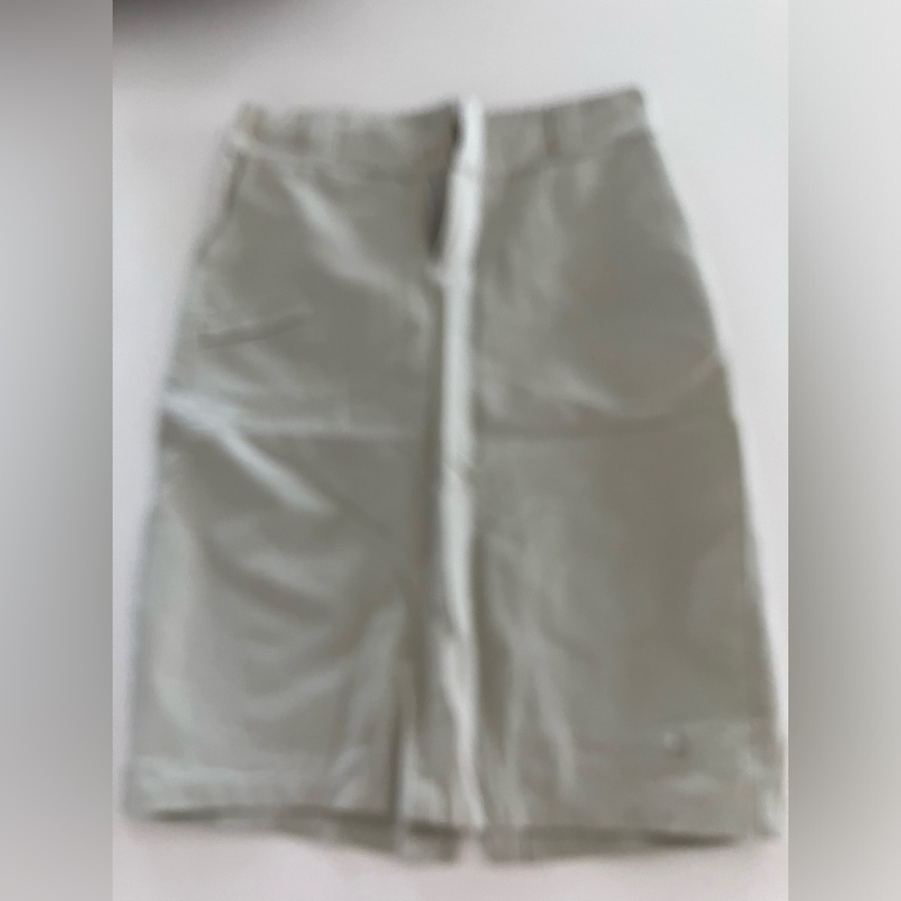 Isis khaki skirt, knee length, size 6